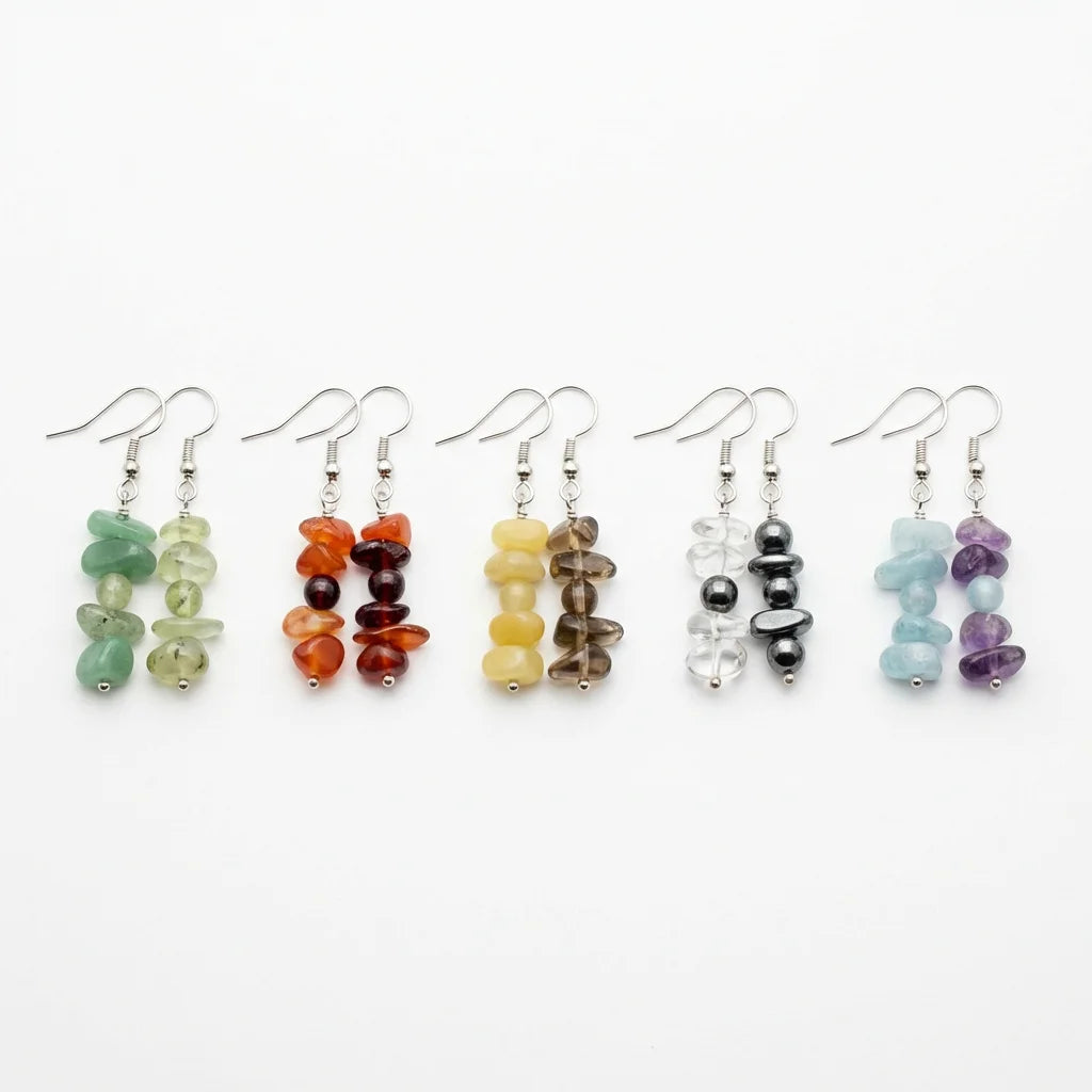 Crystal Tassel Earrings - Lifestyle Ear Wear Photo