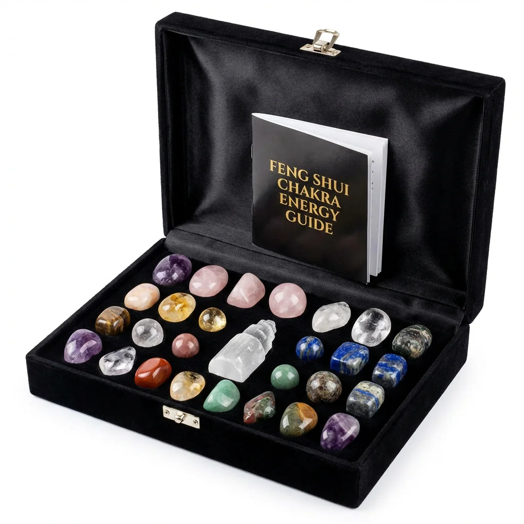 22pcs Luxury Feng Shui Chakra Crystal Collection - Premium Gift Box