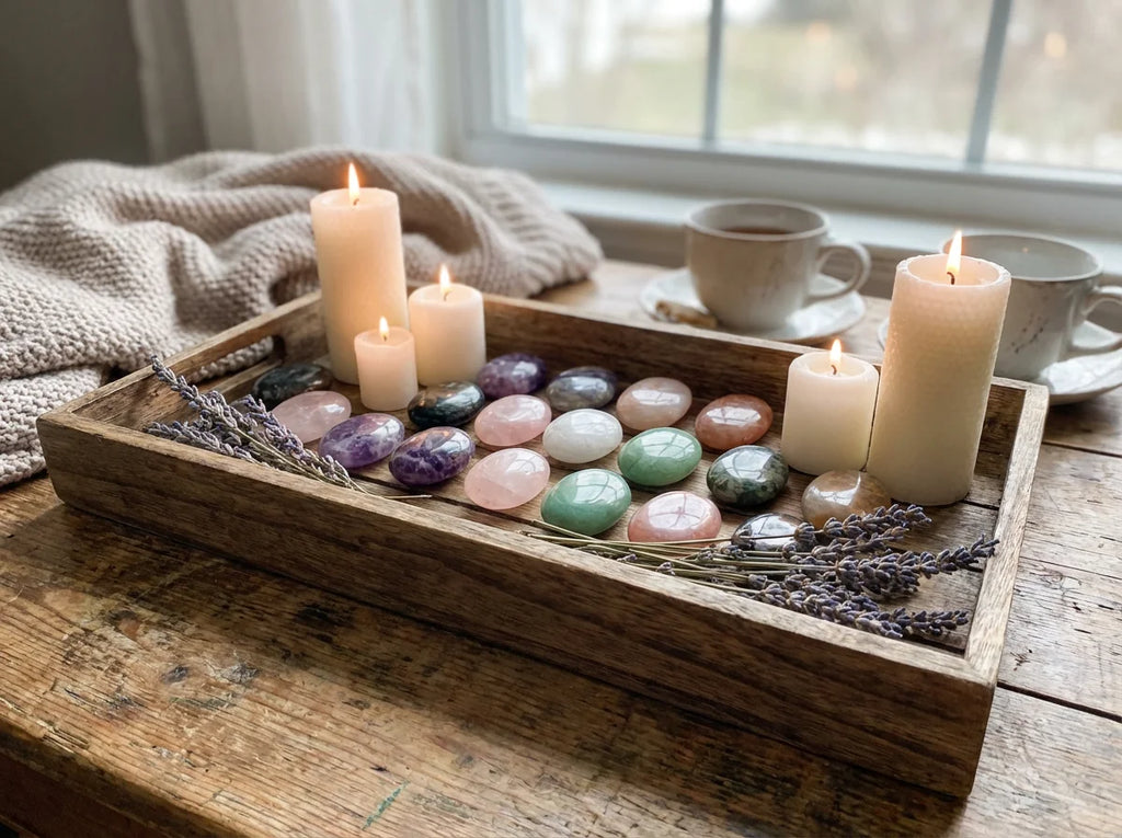 20pcs Crystal Palm Stones - Lifestyle Spa Display