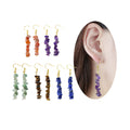 Natural Crystal Tassel Dangle Earrings