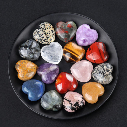 20pcs Crystal Heart Stones Set