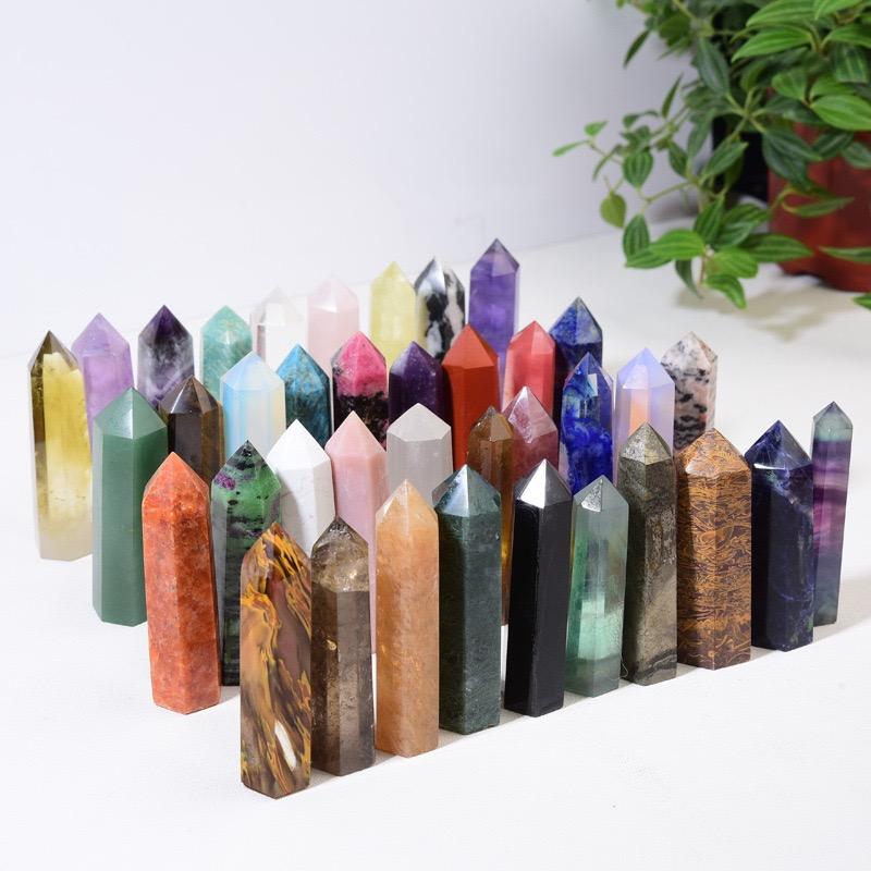 7 Chakra Crystal Wand Tower Set
